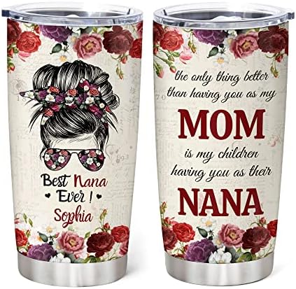 Персонализирани подаръци Hyturtle За Наны - най-Добрият чаша с потребителско име И титлата на Iko 20 грама От Неръждаема Стомана