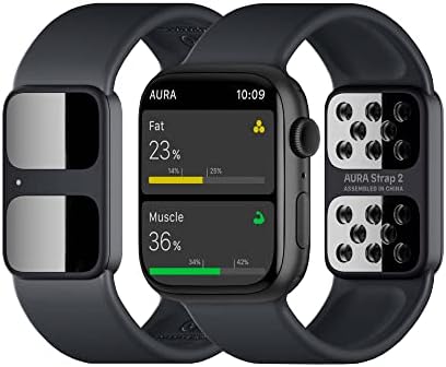 Каишка AURA за проследяване на състава на тялото и ниво на хидратация, Съвместим с фитнес тракера за Apple Watch