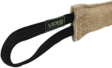 Играчка-влекач Viper Jute K9 с една или две дръжки за възрастни кучета и кученца (2 Дръжки, 16 x 2 инча