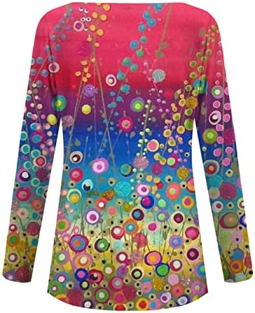 Женска Тениска Дамски Блузи Мода 2022 С Дълъг Ръкав и V Образно Деколте и Свободни Ежедневни Цветни Тениски С Къс Ръкав Дамски