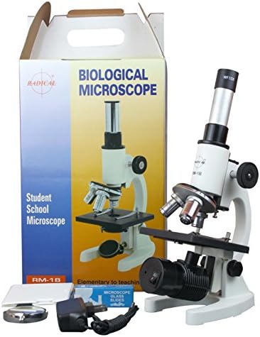 Радикалният 1000x Студентски Училище Биологичен Научен Съставен Микроскоп с Led Акумулаторна Лампа и Батерии В Комплекта