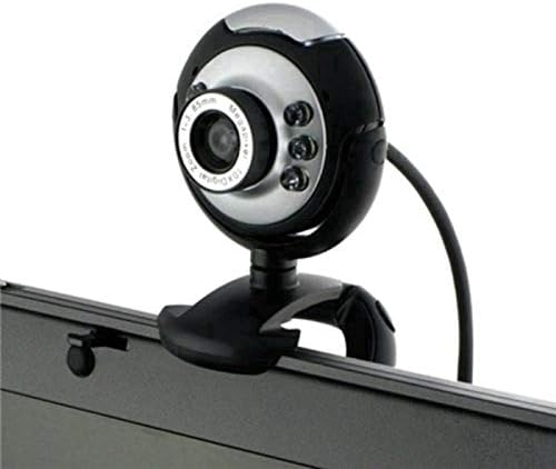 Компютърна Камера 480P 6 led HD Уеб камера HD Уеб камера Уеб Камера с Микрофон за Компютър PC, Лаптоп, Настолен USB 2.0 50,0 М (Цвят: