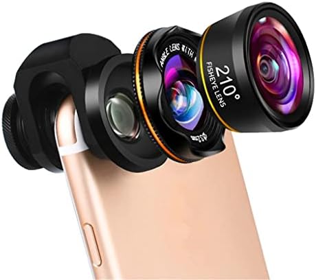 Универсални Комплекти Обективи за камери на телефона WALNUTA HD 3 в 1 210 Градуса Рибешко Око 0.6 X Широкоъгълен 15X макро обектив