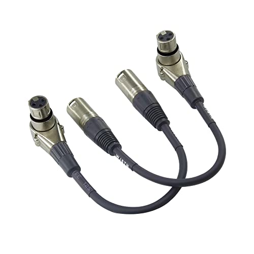 WJSTN Правоъгълен Штекерный кабел XLR с Директен приставка адаптер XLR Кабел XLR Кабел-адаптер за фотоапарат XLR, 2 опаковки (6