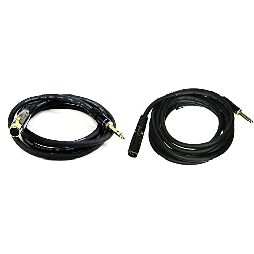 Monoprice 104767 1,5-Крак кабел Premier Series XLR конектор 1/4 инча TRS конектор 16AWG златисто кафяво