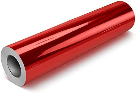 Винил ролка с перманентным лепило VViViD Chrome Red Gloss DECO65 Craft за рязане, Силует & Cameo (съраунд ролка 50 x 1 фут)