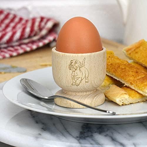 Дървена чаша за яйца Azeeda Жесткошерстная дакел (EC00023379)