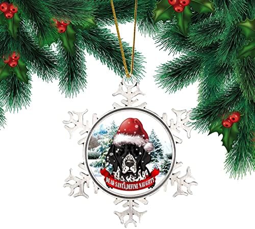 Коледен Декор Куче Коледна Украса 2022 най-Добрият Подарък за Любителите на кучета Коледни Украшения във Формата На Снежинки Метален