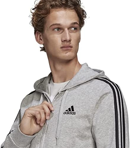 мъжки hoody adidas Essentials French Terry с 3 ивици с цип