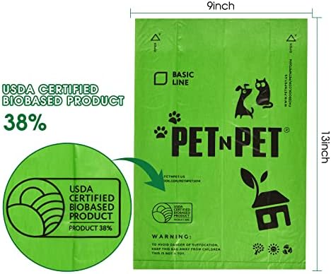 Чанта за кучешки какашек ПЕТ N, сертифицирани от Министерството на селското стопанство на САЩ 38%-ные торбички за кучешки какашек