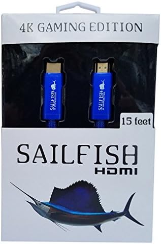 Кабел HDMI 4K Ultra HD Поддържа 2160p, 4K @ 60Hz, HDR, ARC, с каишка за управление на кабела е Съвместим с Xbox Series S, Xbox One, PS5, КОМПЮТРИ, на HDTV, Blu-Ray (15 фута, синьо)