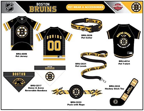 Тениска Pets First NHL Boston Bruins за кучета и котки, е на средно ниво. - Вие хокей фен? Нека вашият домашен Любимец също ще фен